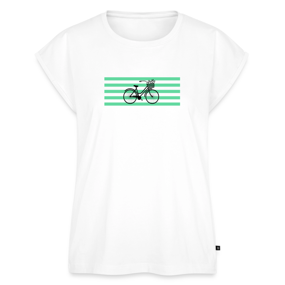Women's Organic Roll Cuff T-Shirt - white