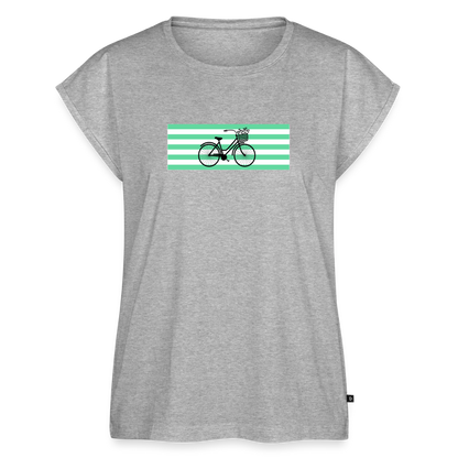 Women's Organic Roll Cuff T-Shirt - heather grey