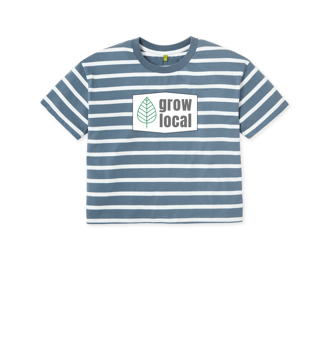 Blue Stripes Printed T-shirt Front