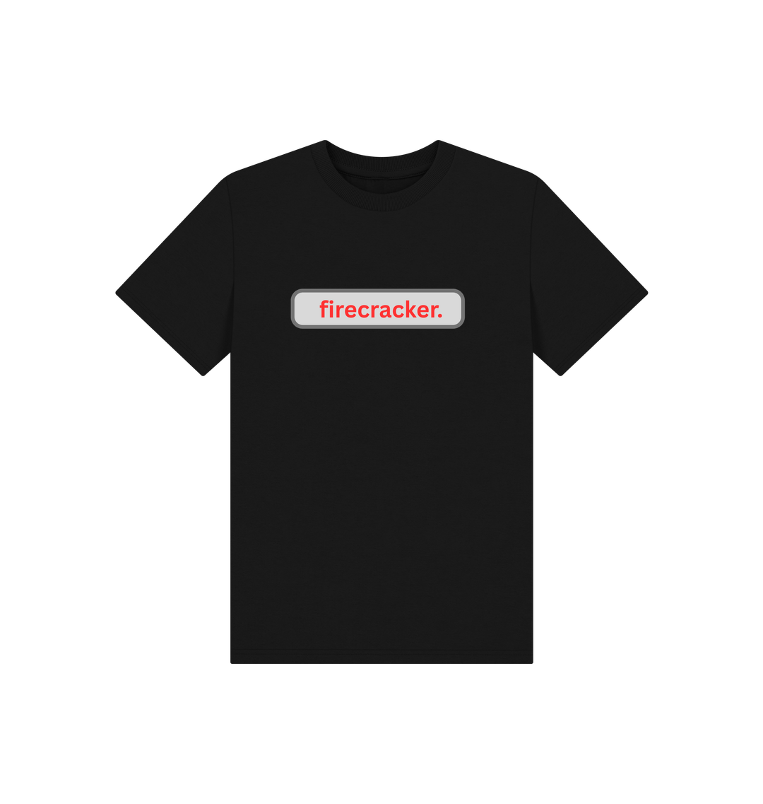 Black Printed Kids T-Shirt