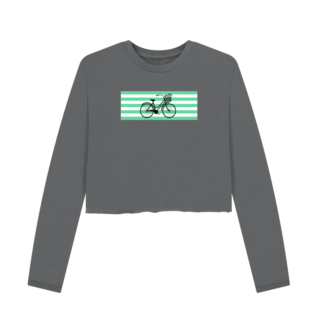 Slate Grey Printed Boxy Jumpers