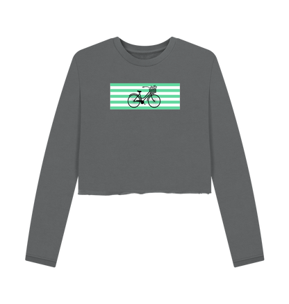 Slate Grey Printed Boxy Jumpers