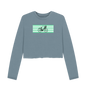 Stone Blue Printed Boxy Jumpers